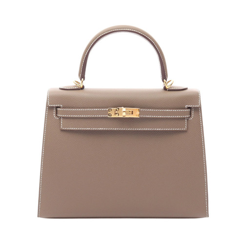 Hermes Kelly 25 2WAY Handbag Brown #RCB9144