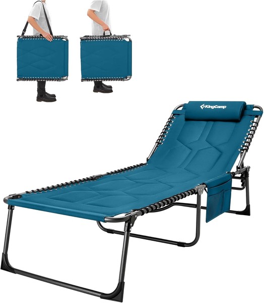 Sonnenliege Klappbar 5-Fach Verstellbar Gartenliege Campingliege Bis 200 Kg 200-image