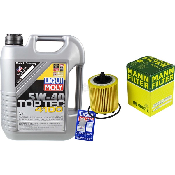 Inspektionspaket 5L Liqui Moly Top Tec 4100 5W-40 FüR Opel Zafira B 2.2 Vectra C-image
