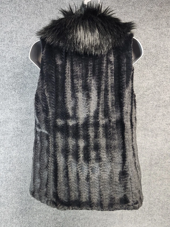 Chaleco Marc New York Mujer Pequeño Negro Imitación Piel Cremallera Cuello Sin Mangas Suave Acogedor Foto 4 de 4