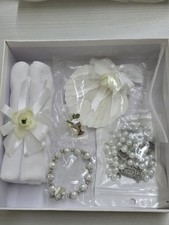 First Communion Gift Set For Girls - Towel, Shell, Rosary, Bracelet  Pin
