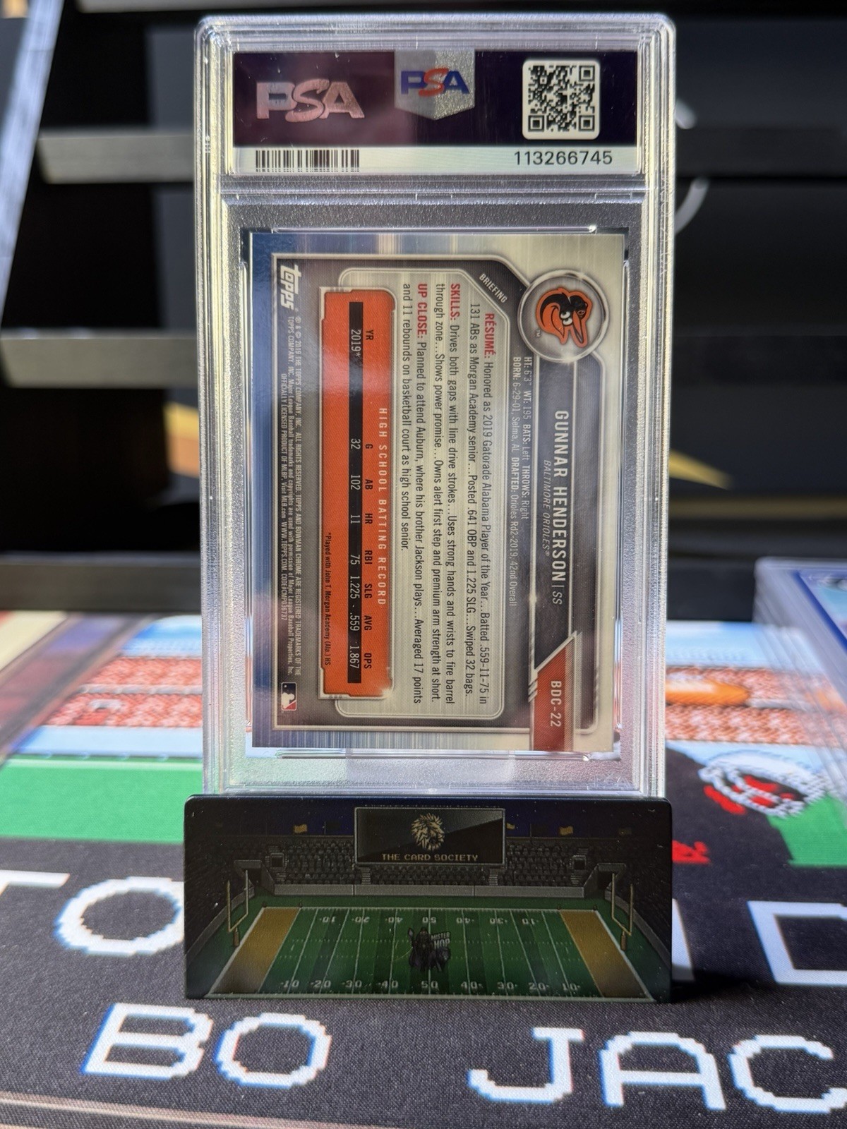 2019 Bowman Chrome Draft Gunnar Henderson PSA 10  view 2
