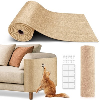 Cat Scratch Furniture Protector Self-Adhesive Trimmable Mat for Couch Sofa Cat