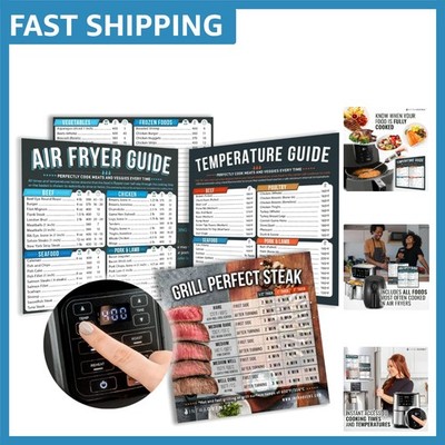 Air Fryer Cheat Sheet Magnet - Quick Cooking & Temperature Guide for 8.5'' x 11''