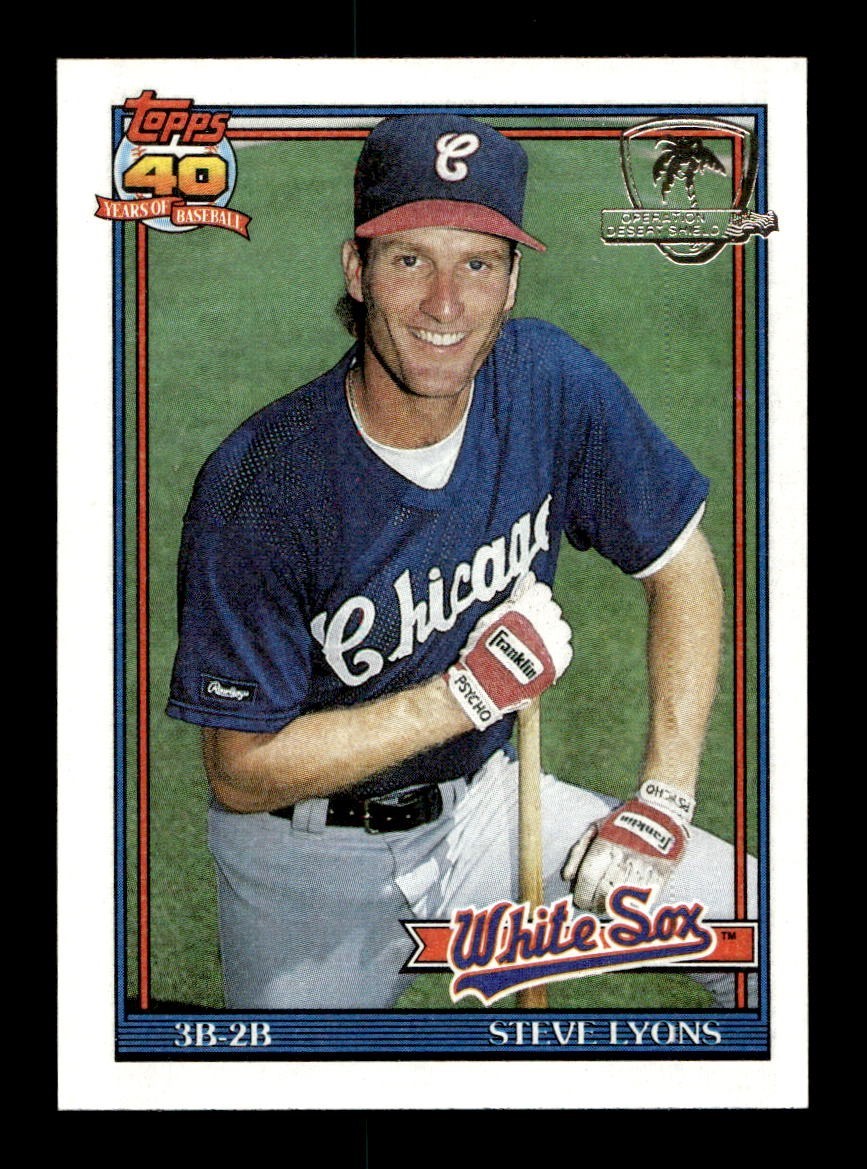 1991 Topps DESERT SHIELD #612 Steve Lyons White Sox NEAR MINT *2a