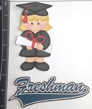 Lot of 2 School Graduation Girl Freshman SINGLE LAYER Embellishments 1086