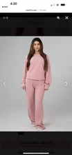 Comfrt Waffle Lounge SET Baby Pink XS