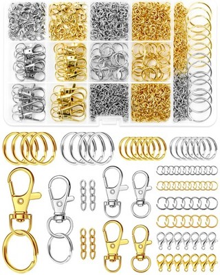 FIVEIZERO 990PCS Keychain Making Kit with Swivel Snap Hooks and Key Rings
