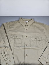 Big Mac Penn - Prest Button Up Shirt Vintage Mens L New Tan 1960s / 70s