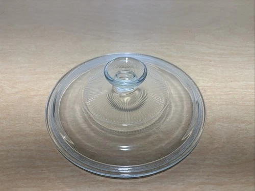 Pyrex G5C Glass Lid 7 3/4" for CorningWare 1.5 QT French White & Rival Crock Pot