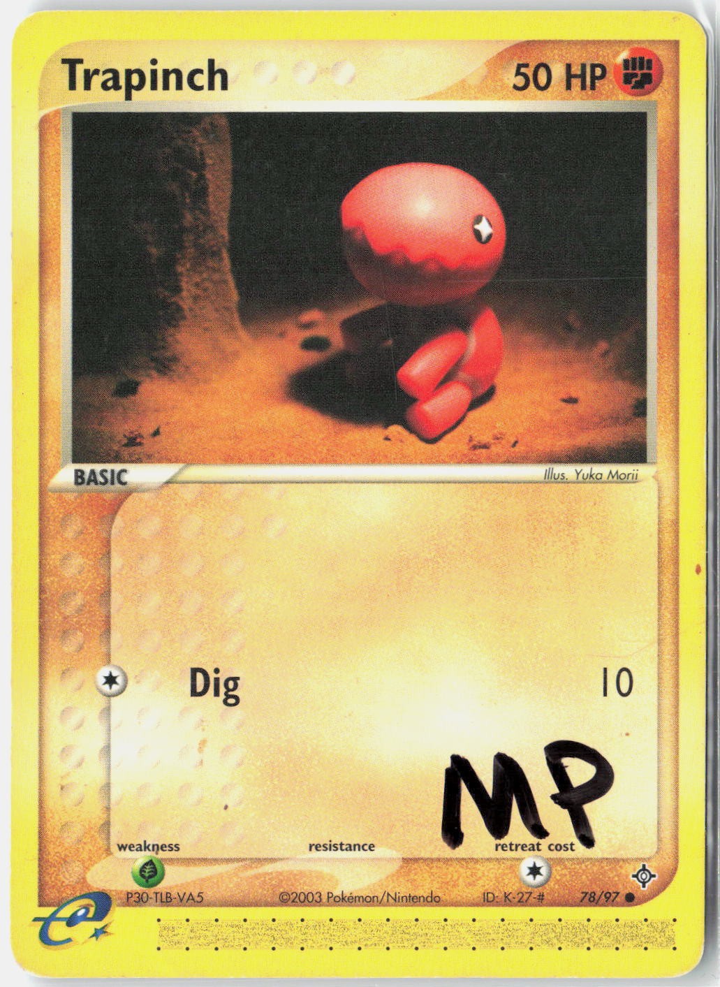 Trapinch 78/97 Common Dragon Pokemon Moderately Played