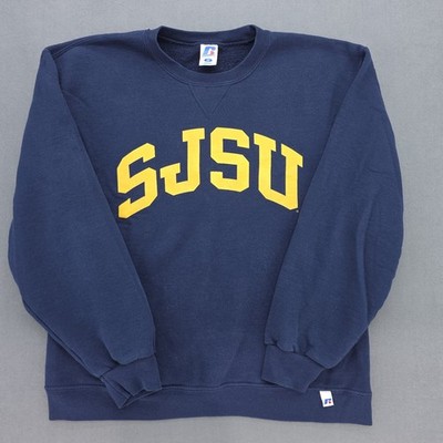Vtg SJSU Sweatshirt Medium Track Grunge College PE Russell Casual San Jose State