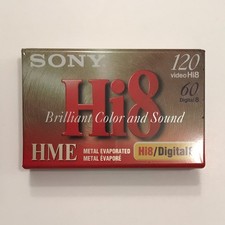Sony Hi8 HME Video Cassette Tape 60 / 120 New Sealed