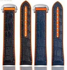 Luxury Rubber Watch Strap for Omega Waterproof Leather-Look Silicone 20mm/22mm