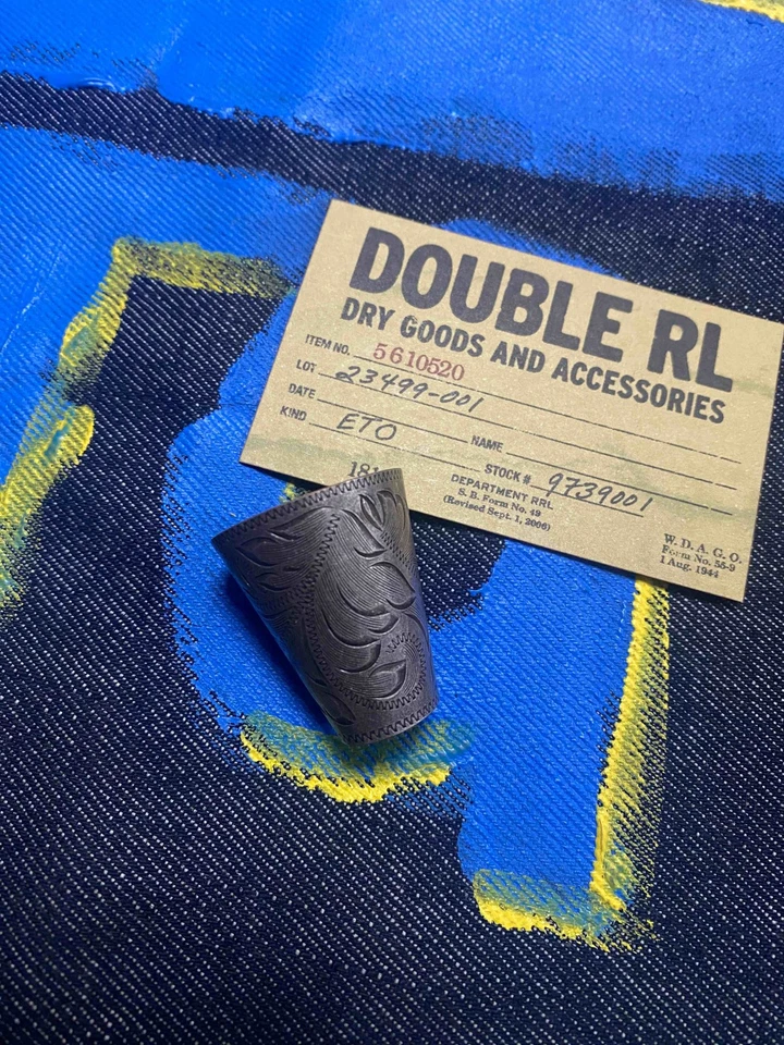 Ralph Lauren Western Bufanda de Metal Slide Vintage Tono Plateado Bandana Anillo Vaquero Foto 2 de 4