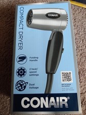 Conair Compact Travel Dryer Lightweight Folding Handle Portable dual voltage
