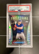 2024 Topps Chrome Wyatt Langford RC #YQ57 Youthquake Black /10 PSA 9