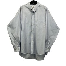 Eagle Shirtmakers Button Down Shirt Men's Size 18 34/35 Regular Fit Long Sleeve