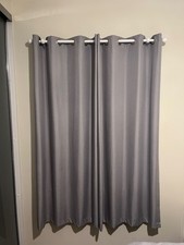 Dunelm Berlin Blackout Eyelet Curtains W 117cm (46") x D 182cm (72") - Soft Grey