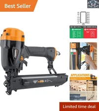 Heavy-Duty 16 Gauge Crown Stapler with Safety Features for Precise Construction