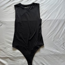 Abercrombie Fitch Women's Black Sleeveless One Piece Bodysuit Size S Regular