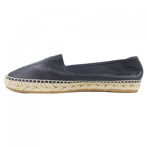 SAINT LAURENT Flat Shoes Women's Size 39 Black Leather - Picture 2 of 6