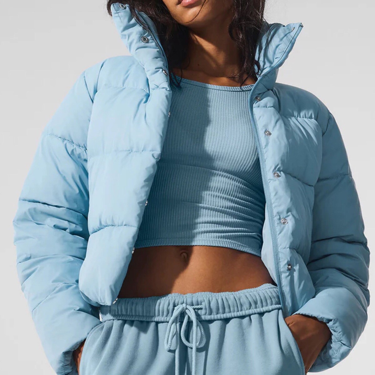 Alo Yoga Gold Rush Puffer Celestial Blue S