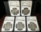 1904 O $1 NGC MS63 United States Morgan Silver One Dollars (5) Coin Dealer Lot!!