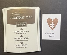 Stampin Up Close To Cocoa Linen Water-Based Dye Ink Classic Stamp Pad
