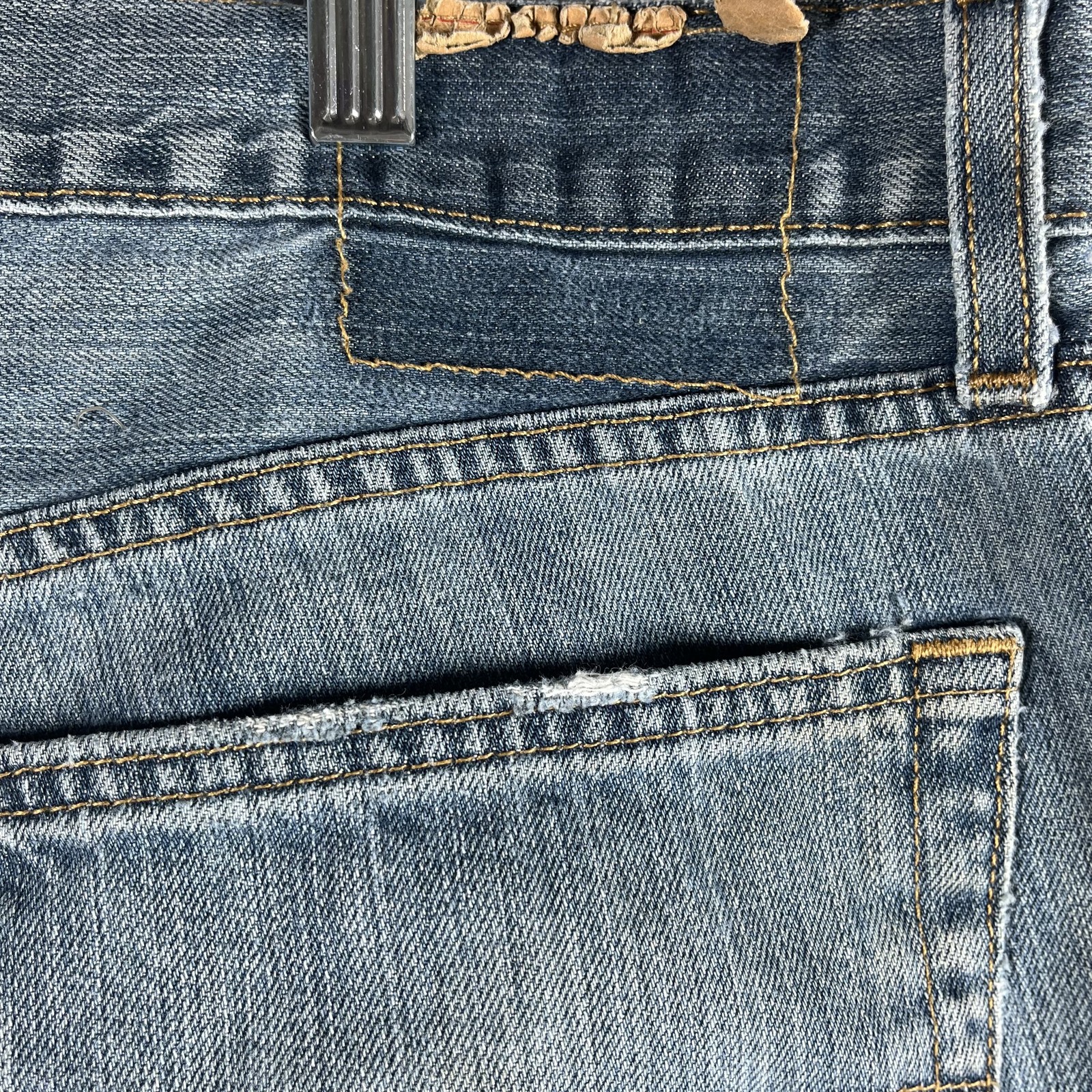 Levi's Men's 36x30 Blue Denim Button Fly Straight Leg Jeans Medium Wash thumbnail 11