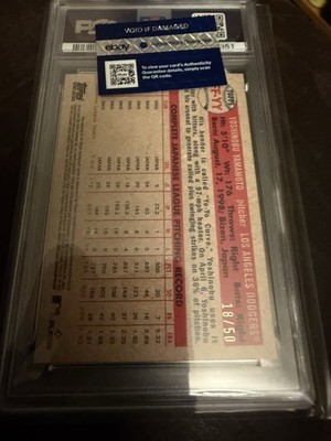 Topps 2024 Yoshinobu Yamamoto FF-YY Gold Foilboard Auto /50 PSA 9