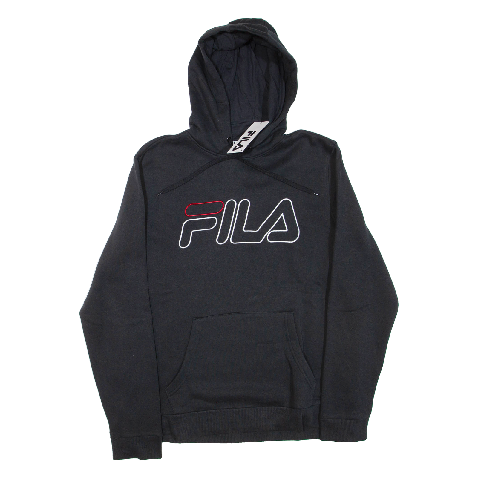 FILA Felpa con cappuccio uomo nera L