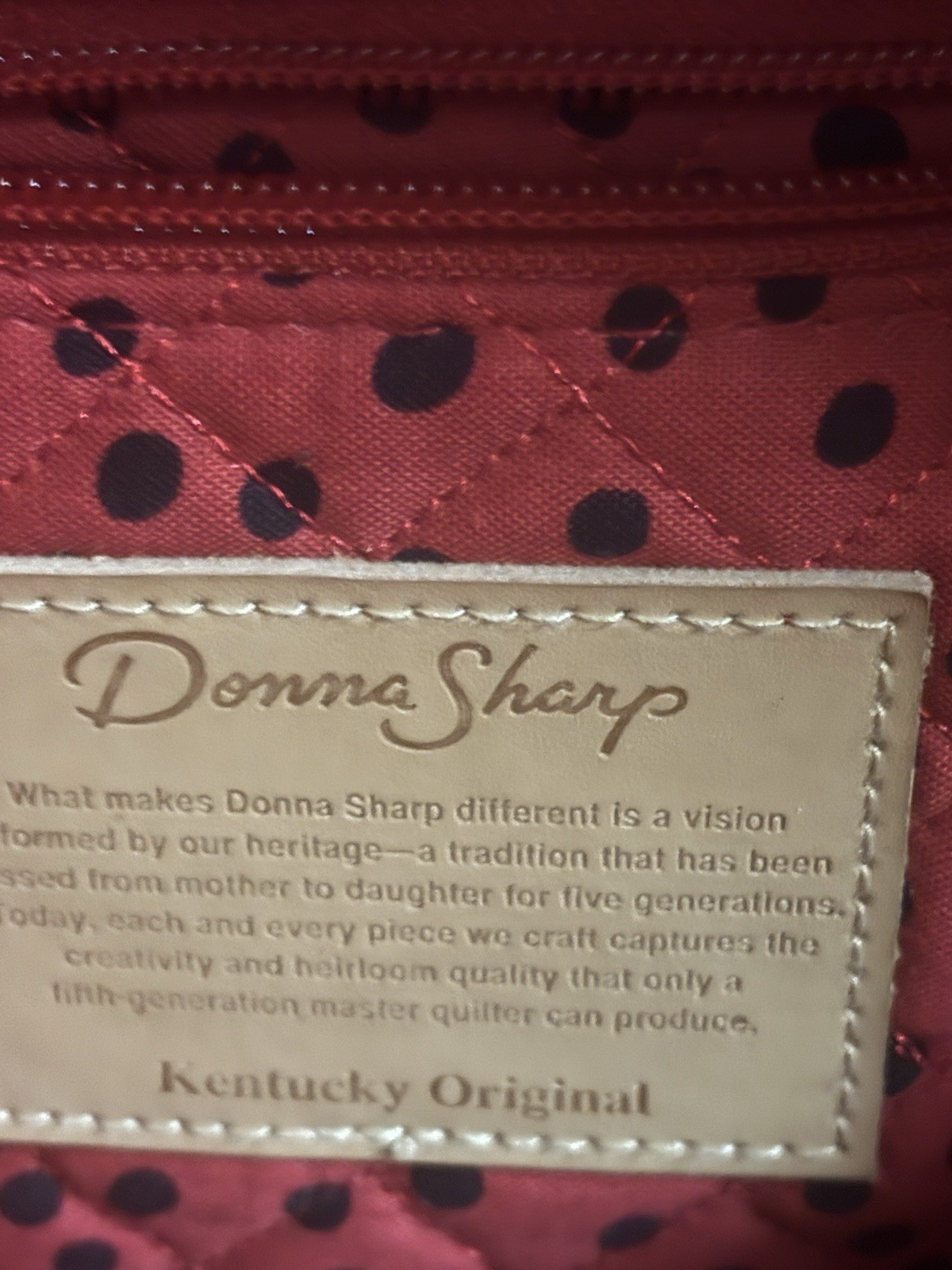 Donna Sharp Bag Patchwork Quilted Purse Aqua Red … - image 3