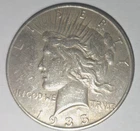 1935-S Peace Dollar $1 90% Silver Business Strike US Coin Circulated