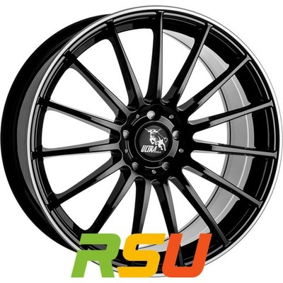 Ultra Wheels UA4 Speed black / rim polished 8x18'' ET35 LK5 112 ML 66.5 Alufel...