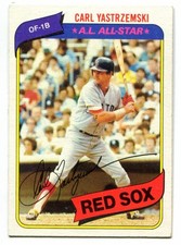 1980 Topps #720 Carl Yastrzemski Baseball Card - Boston Red Sox - MLB HOF