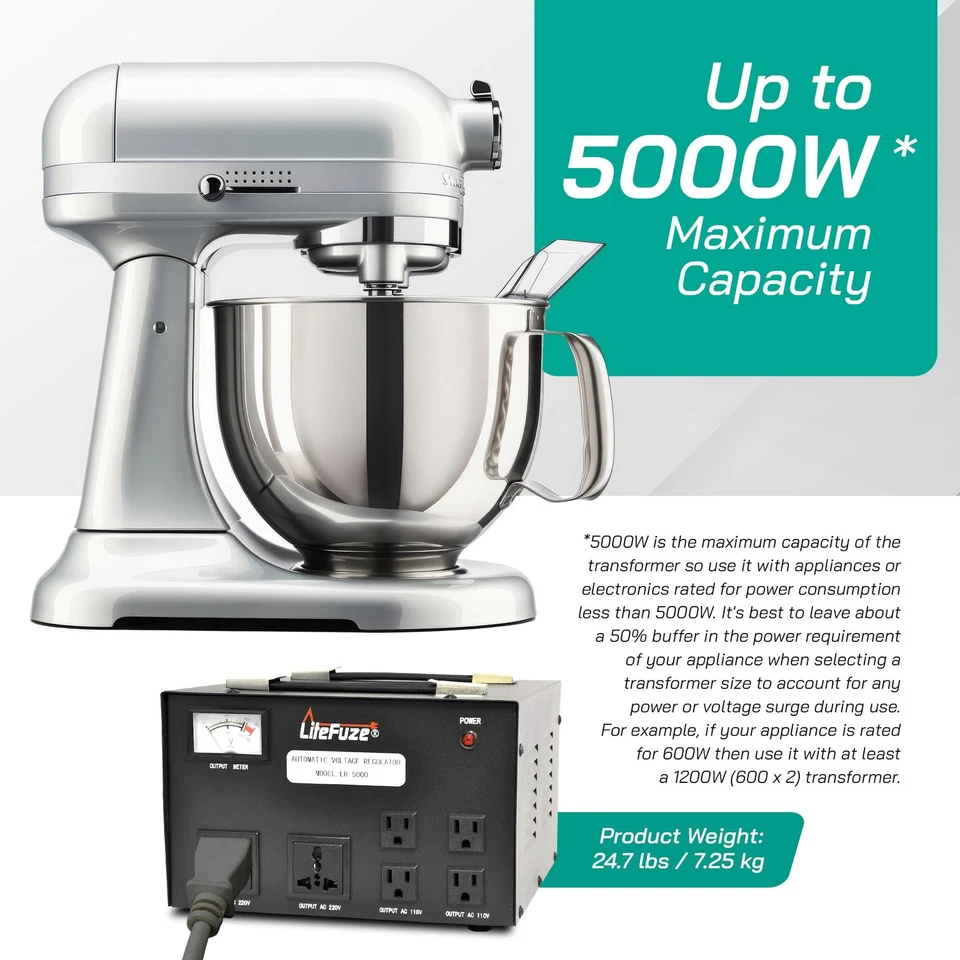 5000 Watt Voltage Transformer Converter with Builtin Regulator - Step Up/Down... - Image 2 of 4