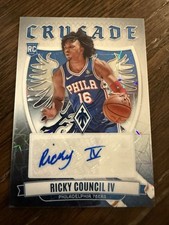 2023-24 Phoenix Crusade Signatures White Lazer 21/99 Ricky Council IV Auto 76ers