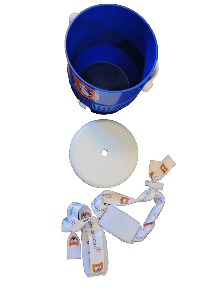 Denver Broncos Souvenir Cooler Cup - dos muñequeras iluminadas juego Raiders Foto 2 de 3