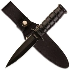 MTech Knife Fixed Blade Knife Black 440 Stainless Sheath 9" Overall MT-526BK