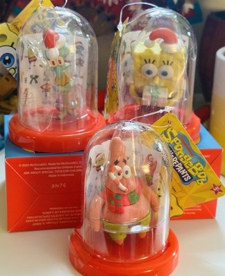 Nickelodeon Christmas SpongeBob SquarePants Characters Eraser Globe set of 3