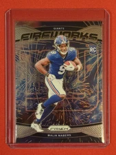 2024 Panini Prizm Malik Nabers #21 - Fireworks - RC