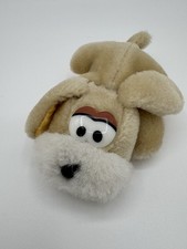 Vintage 5 Inch Dog Plush Tan With Yellow Dots No Tag See Photos