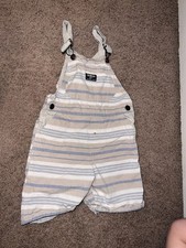 Osh Kosh B'Gosh Striped Denim VestBack Bib Short, 4T