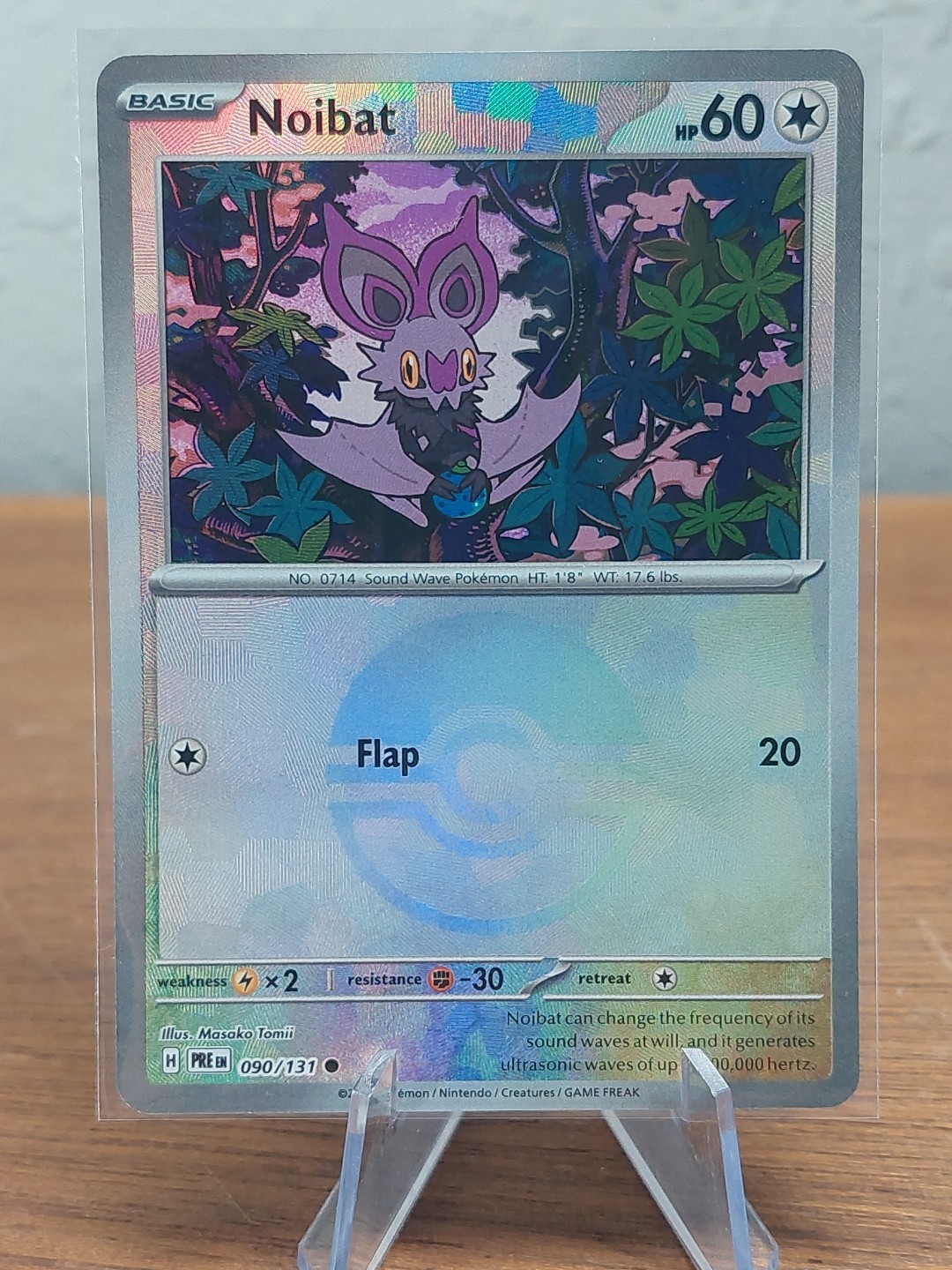 Noibat NM (Poke Ball Pattern) 090/131 Sv: Prismatic Evolutions Holo Pokemon TCG