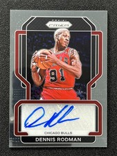 2021-22 Panini Prizm Basketball Dennis Rodman Signatures Auto Bulls #SG-DRM