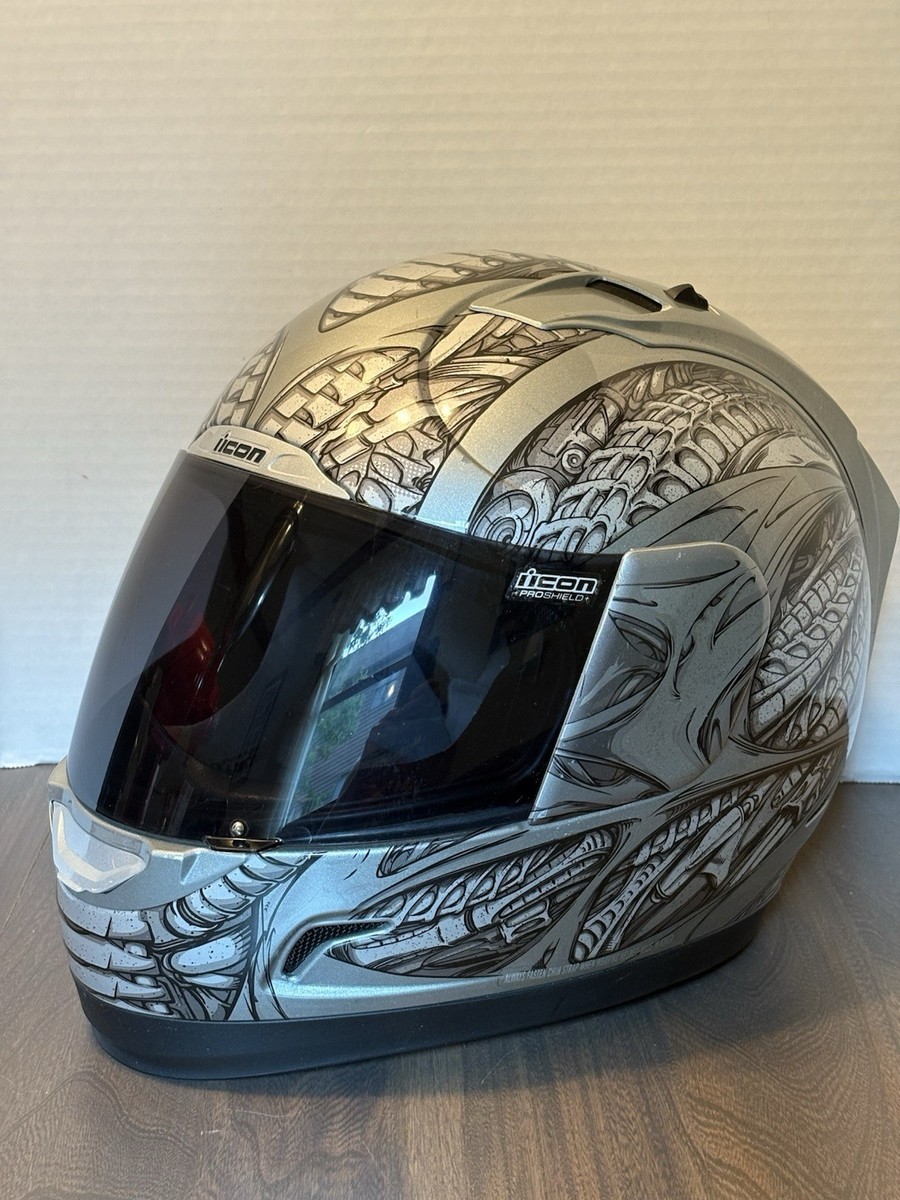 Icon Alliance Speedmetal MEDIUM Motorcycle/Snowmobile Full Face Helmet 2 Shields Icon Alliance Speedmetal MEDIUM Motorcycle/Snowmobile Full Face Helmet 2 Shields