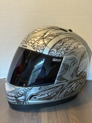 black demon skull motorcycle helmet GDM Demon Full Face Motorcycle Helmet Matte Black + SHIELD OPTIONS S M L XL  XXL