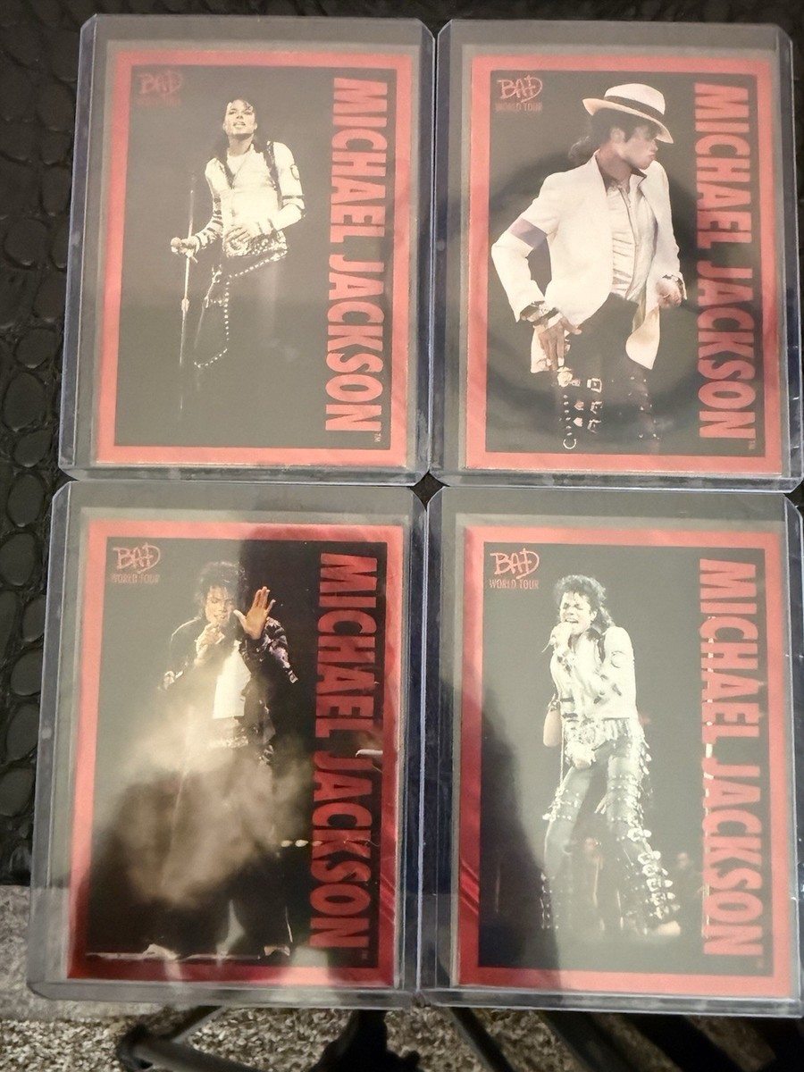 MICHAEL JACKSON BAD WORLD TOUR RED SSP LOT x4 /87 incl 69/87
