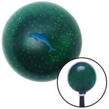 Blue Dolphin Green Metal Flake Shift Knob w/ M16x1.5 Insert Shifter Auto Brody